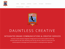 Tablet Screenshot of dauntlesscreative.com